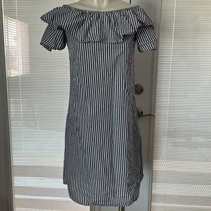 Potter’s Pot dress stripe blue white size Medium